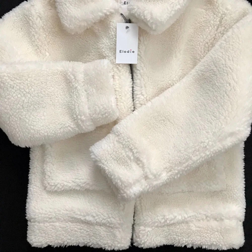 Elodie NWT Faux Shearling Spread Collar Jacket Girls Various - Picture 5 of 11